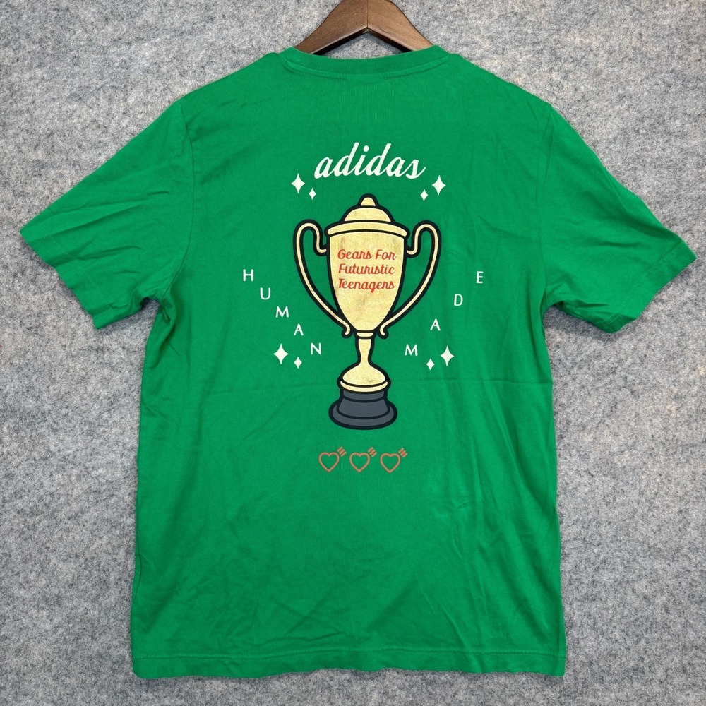 Adidas x Human Made Shirt Adult Medium Trophy Gears for Futuristic Teenagers Tee